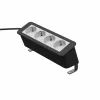 Kindermann CP Office Desk 4-Way Power Module (4 x Schuko, 3m Cable, Silver/Black)