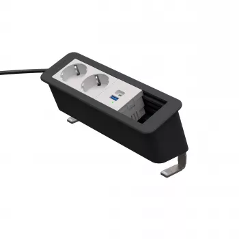 Kindermann CP Office Desk 4-F 2x Schuko 1x USB-A/C Charging Module (7550000222)