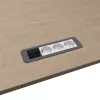 Kindermann CP Office Frame 4-Fach 3 x Power Socket Desktop Connectivity Hub sudraba krāsā