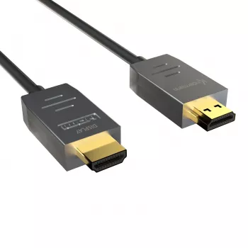 Kindermann HDMI 2.0 AOC Cable 30m Male to Male - Active Optical HDMI Cable - 4K UHD @ 60Hz - 18 Gbps - Black