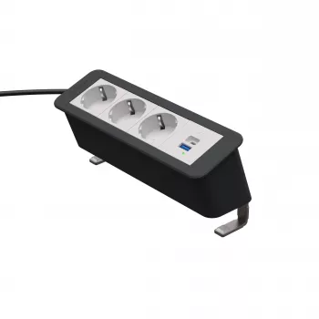 Kindermann CP Office desk 4-f 3x ligzda 1x USB PD