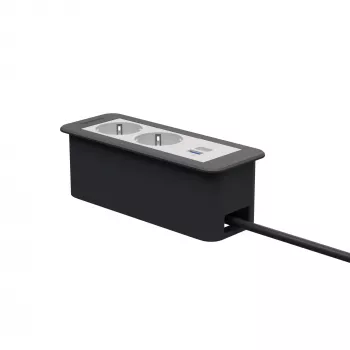 Kindermann CP Office Frame 3-fold 2x Schuko 1x USB-C PD galda savienojumu modulis