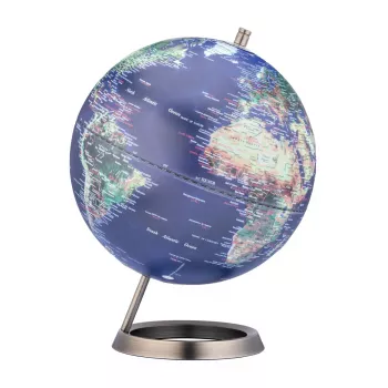 TROIKA Globe 23.5 Degrees (G2507-P2P2/CB) - galda globuss papīra spiednis, hroma pamatne, 60mm