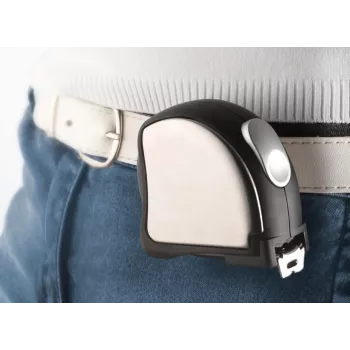 TROIKA ACCURATE Mini izvelkamais mērlente 2m/6ft atslēgu piekariņš hromēts