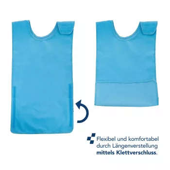 First Aid Only pacienta priekšauts zilā krāsā, individuāli regulējams, 1 gabals