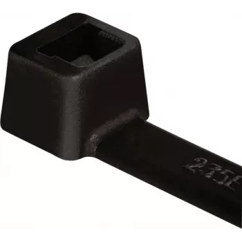 HellermannTyton T80R-W-BK-C1 Kabeļu saite, iekšējais zobojums, T-Series, melna, 210 mm x 4,7 mm, 100 gab.