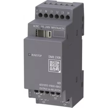 Siemens LOGO! DM8 6ED1055-1FB00-0BA3 digitālais paplašinājuma modulis 4DI/4DO relejs 115-230V AC/DC