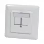 Synergy 21 Keystone Module Carrier Flush-Mounted Box for 2x TP Module Pure White 180°