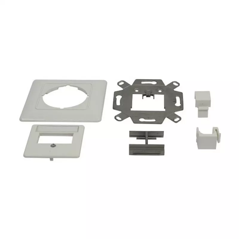 Synergy 21 Keystone Module Carrier Flush-Mounted Box for 2x TP Module Pure White 180°