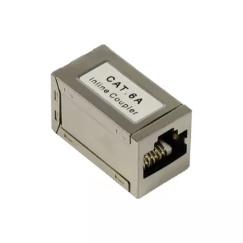 SYNERGY21 S215670 CAT6A RJ45 savienotājs sievišķais–sievišķais, plāns, ekranēts