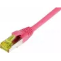 SYNERGY21 Patch Cable RJ45 CAT6A 500MHz 15m Magenta S/FTP TPE/LSZH Ultraflex AWG26 ar CAT7 kabeli