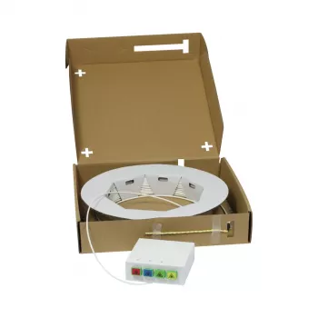 SYNERGY21 FTTH Compact Box Pre-Assembled, 4xSC/APC -> Open End, 40m, 9/125µm, G.657.A2, 4-Fiber, OD=2,2mm