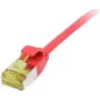Synergy 21 Patch Cable RJ45 CAT6A 500MHz 10m Red U/FTP Slimline Round d=3,8mm TPE/LSZH Superflex AWG32 with CAT7 Raw Cable