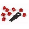 ALLNET TP/RJ45 Blocker Red 10-Pack with Security Key, Dust Cap, Network Security Lock (ALL-TP-RJ45-Blocker-10PCS)