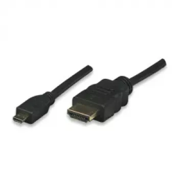 ALLNET HDMI to Micro HDMI kabelis 1m 4K/60Hz Melns (ALL-HDMI-Micro-1m)