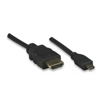 ALLNET HDMI to Micro HDMI kabelis 1m 4K/60Hz Melns (ALL-HDMI-Micro-1m)