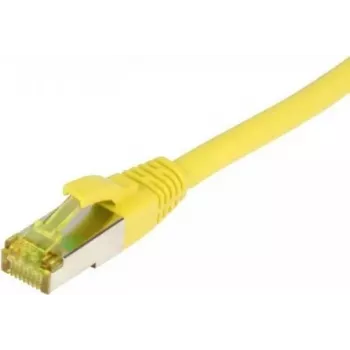 SYNERGY21 Patch Cable RJ45 CAT6A 500MHz 7,5m Yellow S/FTP TPE/LSZH Ultraflex AWG26 with CAT7 Raw Cable