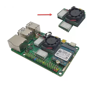 ALLNET Rock Pi 4C+ Heatsink Set (Rock4C+Heat-Set) - Pasīvā dzesēšanas komplekts Radxa Rock Pi 4C Plus