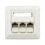 Synergy 21 S216327 RJ-45 Cat6a Network Wall Outlet, 2-Port, Shielded, White (RAL 9010)