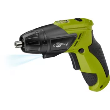 Goobay Mini Cordless Screwdriver 3.6 V with LED Light, Working Time Max. 45 Minutes