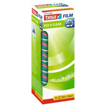 Tesa 57074-00000-00 Standarta biroja lente - 33 m - Caurspīdīga - 19 mm - 8 ruļļi