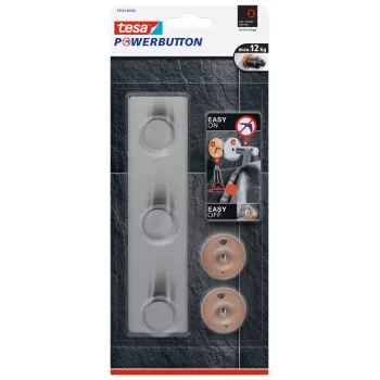 Tesa Powerbutton Classic Hook Rail Stainless Steel (59334-00000-01)