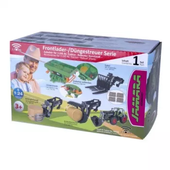 Jamara Front Loader with Fork & 4 Hay Bales for RC Tractor 1:14 (423286)