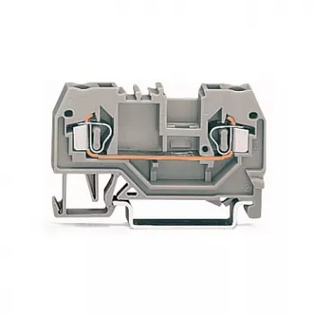 WAGO 280-901 Caurlaides spaiļu bloks, 2-vadu, 2,5 mm², CAGE CLAMP, pelēks
