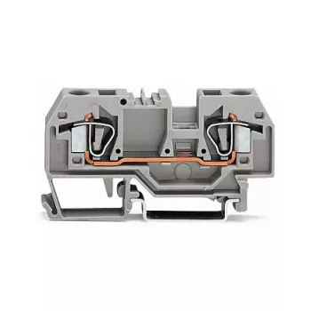 WAGO 282-901 2 vadītāju caurlaides spaiļu bloks, 6 mm, pelēks