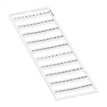 WAGO 793-5566 Marķēšanas sloksne, 5 mm solis, neapdrukāta, balta, 100 gab., spaiļu blokiem 2001-2020 sērijai