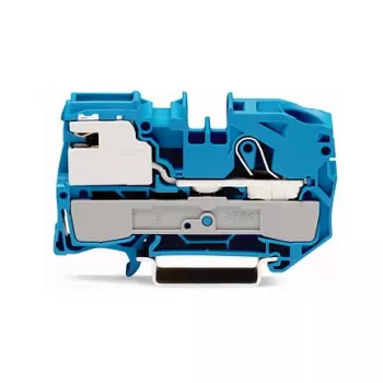 WAGO 2016-7114 2-vadu caurlaides spaiļu bloks, 2,5 mm², 250 V, pelēks