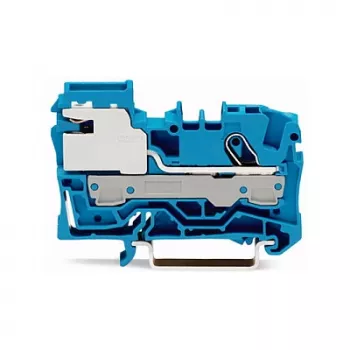 WAGO 2006-7114 TOPJOB S Caurspraudņa spaiļu bloks, 4 vadi, 6 mm², pelēks, DIN-sliežu montāžai