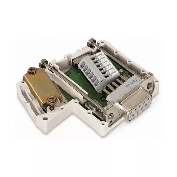 WAGO 750-963 D-Sub savienotāja modulis, 9-pin sievišķais, pelēks, IP20, WAGO I/O System 750