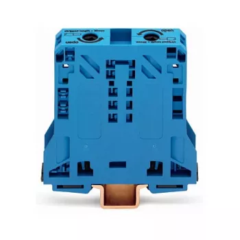 WAGO 285-154 Caurplūdes spailes bloks, 35 mm², CAGE CLAMP, Pelēks, 20x94x87 mm