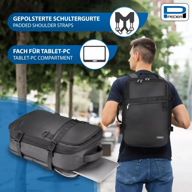 PEDEA Clutch Notebook Backpack 15,6 inch (39,6 cm) - Black