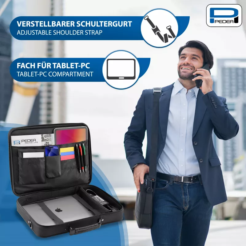 PEDEA Blackline Notebook Bag 17,3 inch (43,9 cm) - Black