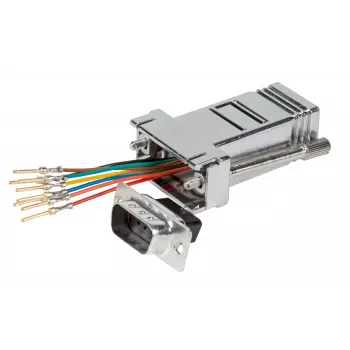 EFB Electronics Network Adapter - DB-9 (M) to RJ-45 (F) - RS-232 Serial to Ethernet Adapter - Black