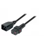 EFB-Elektronik IEC Lock Power Extension Cable C20 to C19, 3,0m, Black