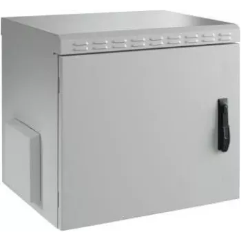 EFB Electronics 19 inch Sienas skapis IP55, 12U, Tērauda durvis, Dziļums 600 mm, RAL 7035 Gaiši Pelēks