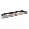 EFB Elektronik 19-inch 24-Port 1U Empty Patch Panel for Keystone Modules, RAL7035 (Light Grey)