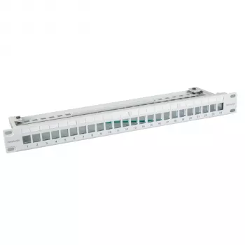 EFB Elektronik 19-inch 24-Port 1U Distribution Panel for Keystone Modules, Jet Black (RAL 9005)