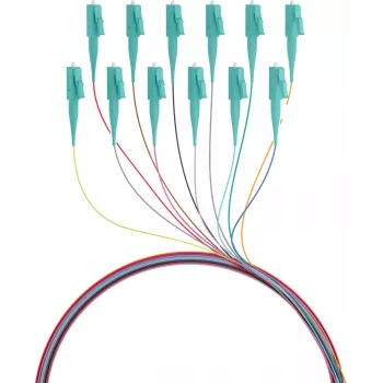 EFB Elektronik Fibre Pigtail LC 50/125 OM3 12-Colour Set 2m - Kabeļu/Adapteru komplekts - Daudzmodu