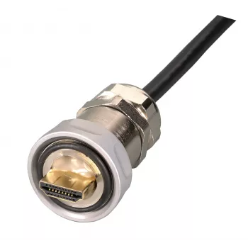 EFB IP67 Cable Gland, M25, HDMI Type-A Male to HDMI Type-A Male, 1,0m