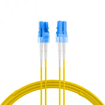 EFB Elektronik IPL-DF-LCULCU-2-1000 optiskās šķiedras pārlēcējs, 10 m, OS2, LC/UPC – LC/UPC, duplekss, LSZH, dzeltens