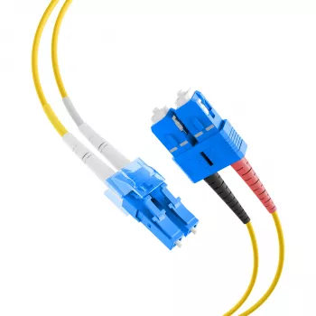 EFB Elektronik IPL-DF-LCUSCU-2-1000 optiskā šķiedras savienotājkabelis, OS2, 10 m, LC/SC, duplekss, LSZH, dzeltens