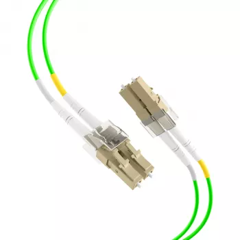 EFB Elektronik IPL-DR-LCULCU-5-0500 Fiber Optic Patch Cable, OM5, LC/UPC to LC/UPC, 5 m, LSZH, Lime Green