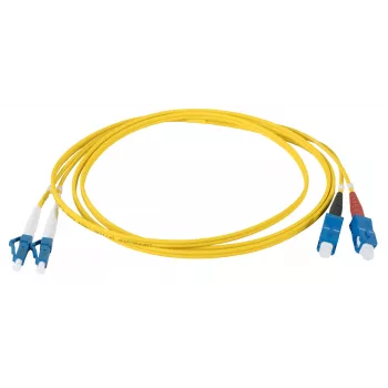 EFB Elektronik IPL-DR-LCUSCU-2-0050 Fiber Optic Patch Cable, OS2, LC-SC, 0,5 m, Yellow