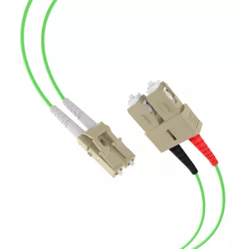EFB Elektronik IPL-DR-LCUSCU-5-0100 Fiber Optic Patch Cable, 1 m, OM5, LC to SC, Simplex, LSZH, Lime Green