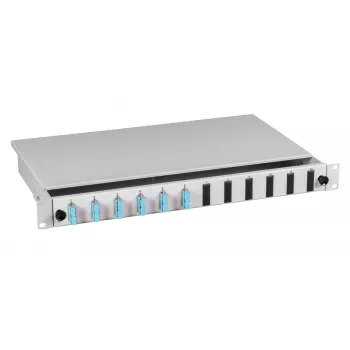 EFB Electronics Extendable Splice Box SC 24 Pigtails Offset 12 Couplings OM3