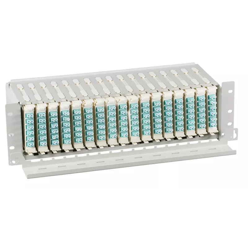 EFB Elektronik FTTH 19 inch 3U Carrier for 17x Module Inserts FTTH-MODUL-X incl. Cable Guide